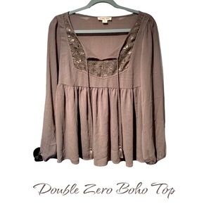 Bohemian Style Festival Top with Tassels by Double Zero. Size Med